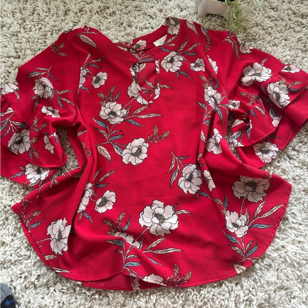 Urban Romantics medium womens summer cute floral date night bell sleeve …